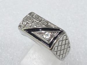 クリスタル　エナメル　指輪(18号)